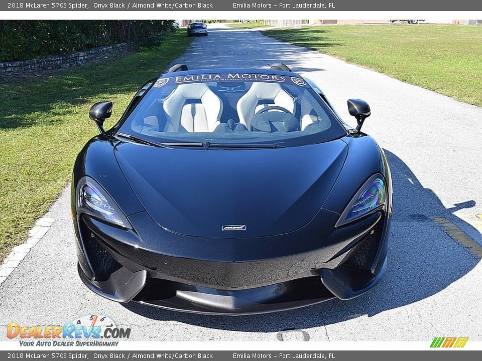 2018 McLaren 570S Spider Onyx Black / Almond White/Carbon Black Photo #17