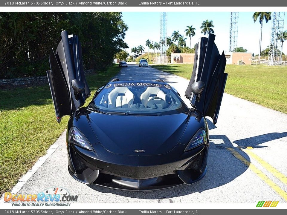 2018 McLaren 570S Spider Onyx Black / Almond White/Carbon Black Photo #19