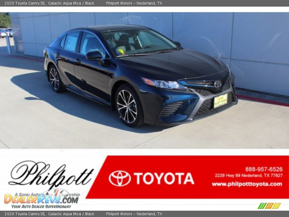 2020 Toyota Camry SE Galactic Aqua Mica / Black Photo #1