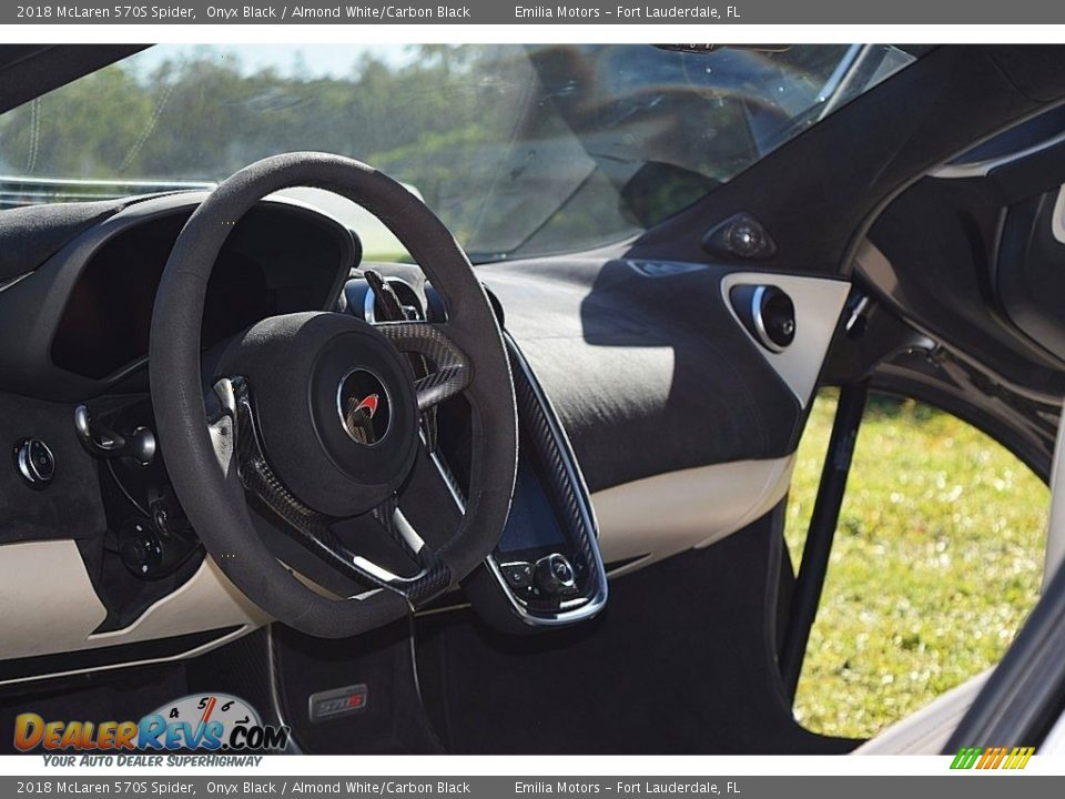 2018 McLaren 570S Spider Onyx Black / Almond White/Carbon Black Photo #25