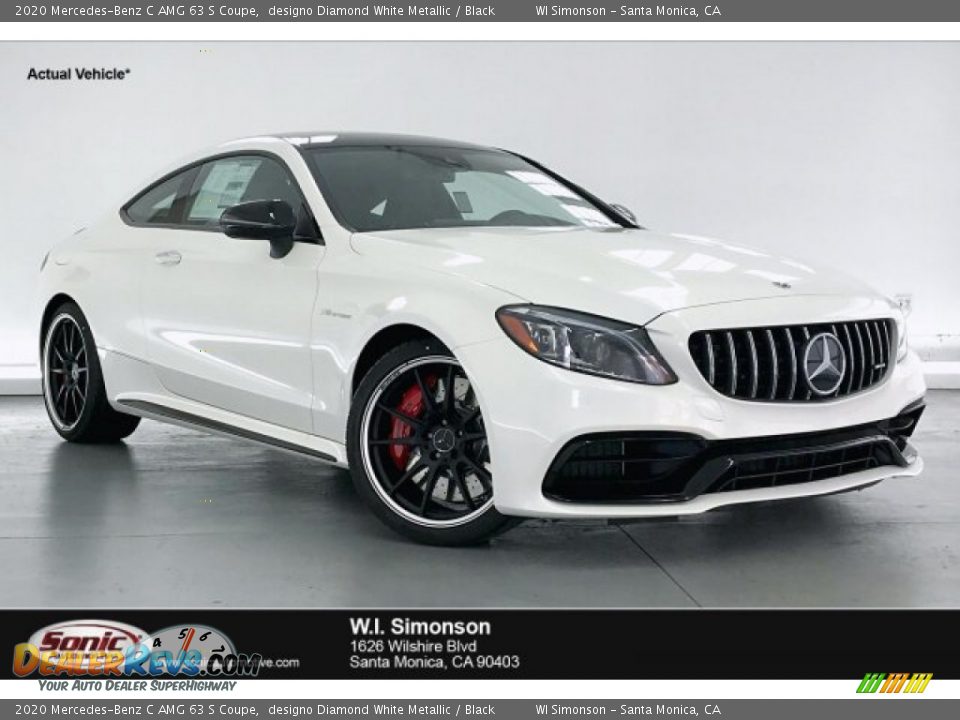 2020 Mercedes-Benz C AMG 63 S Coupe designo Diamond White Metallic / Black Photo #1