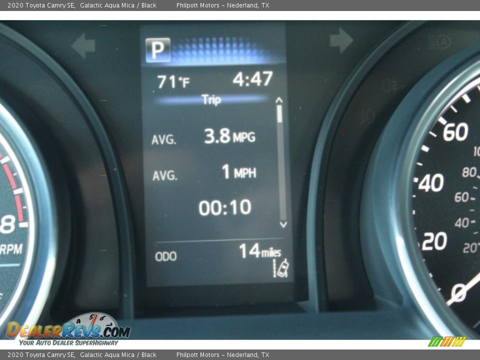 2020 Toyota Camry SE Galactic Aqua Mica / Black Photo #13