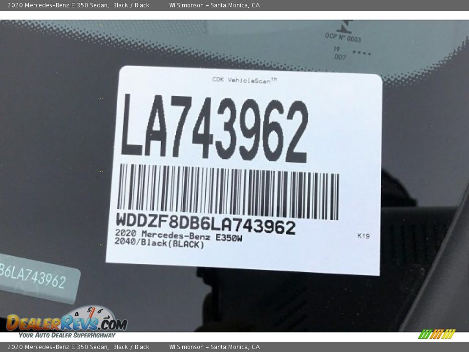 2020 Mercedes-Benz E 350 Sedan Black / Black Photo #11