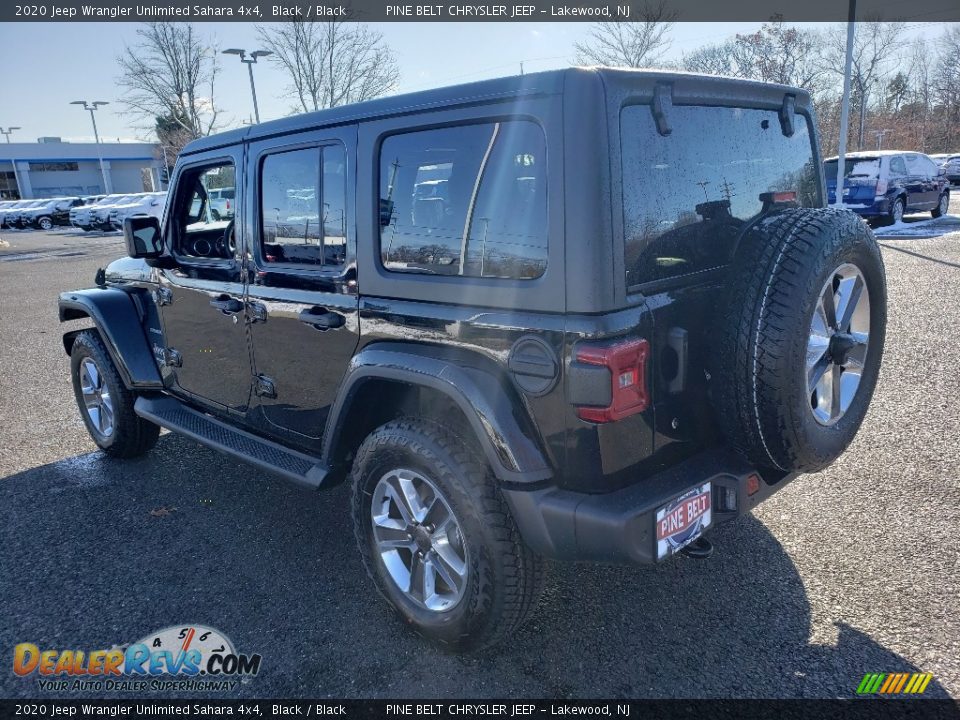 2020 Jeep Wrangler Unlimited Sahara 4x4 Black / Black Photo #4