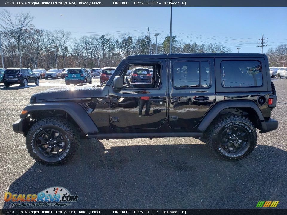 2020 Jeep Wrangler Unlimited Willys 4x4 Black / Black Photo #3