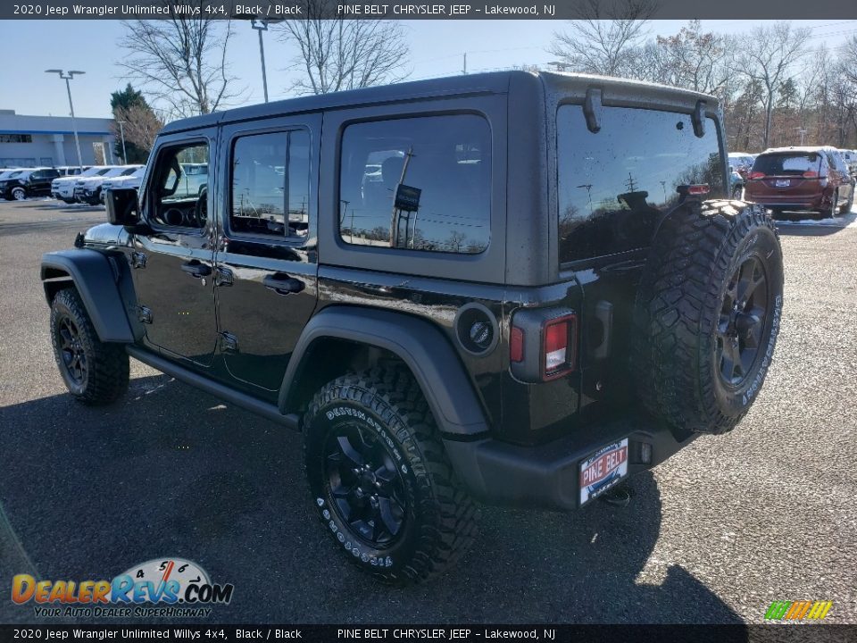 2020 Jeep Wrangler Unlimited Willys 4x4 Black / Black Photo #4