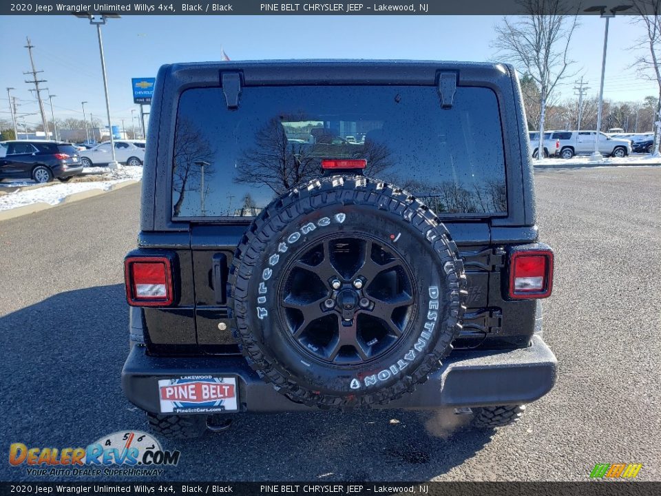 2020 Jeep Wrangler Unlimited Willys 4x4 Black / Black Photo #5