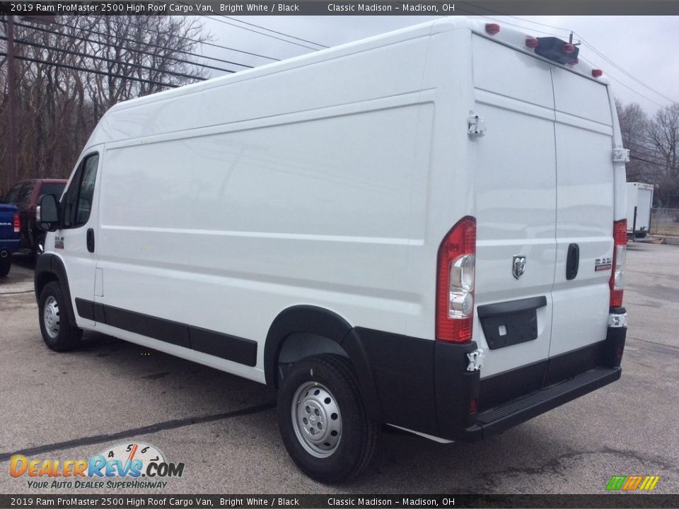 2019 Ram ProMaster 2500 High Roof Cargo Van Bright White / Black Photo #7