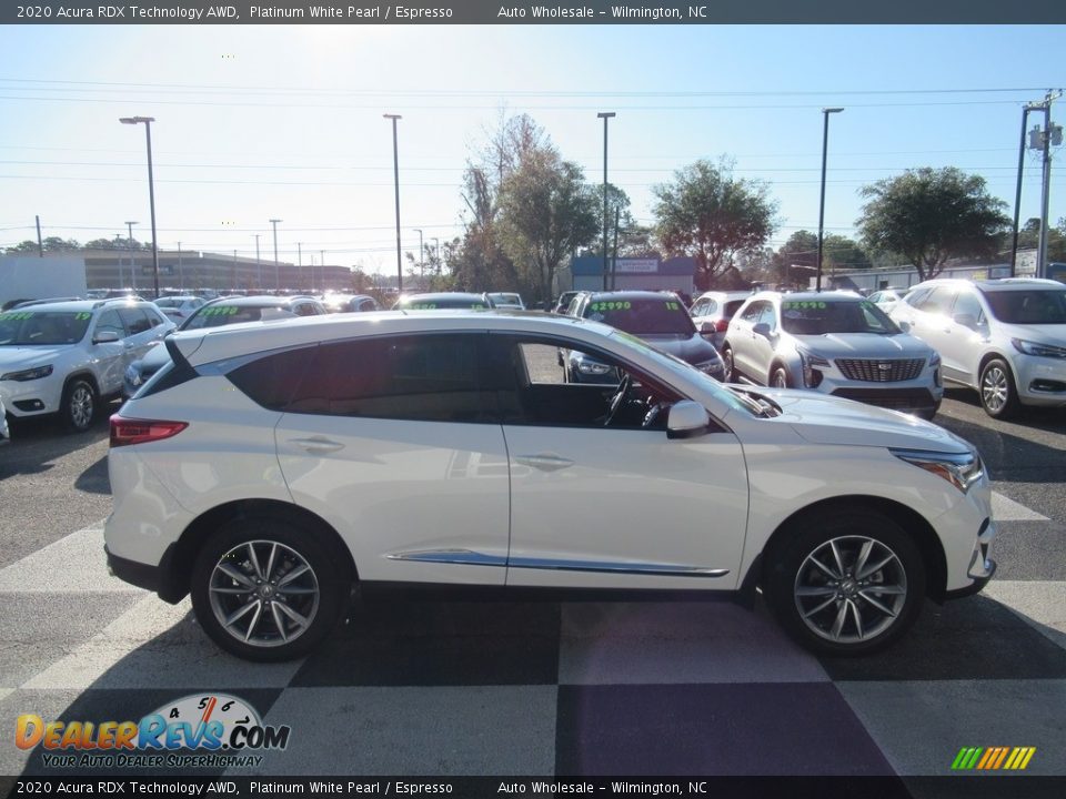2020 Acura RDX Technology AWD Platinum White Pearl / Espresso Photo #3