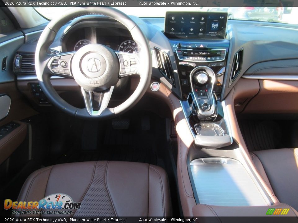 2020 Acura RDX Technology AWD Platinum White Pearl / Espresso Photo #14
