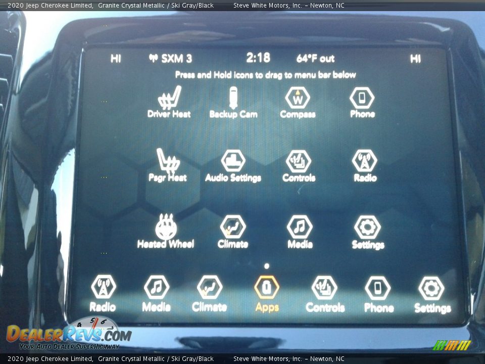 2020 Jeep Cherokee Limited Granite Crystal Metallic / Ski Gray/Black Photo #26