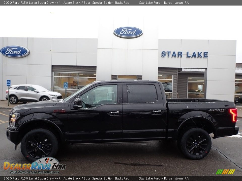 2020 Ford F150 Lariat SuperCrew 4x4 Agate Black / Sport Special Edition Black/Red Photo #1