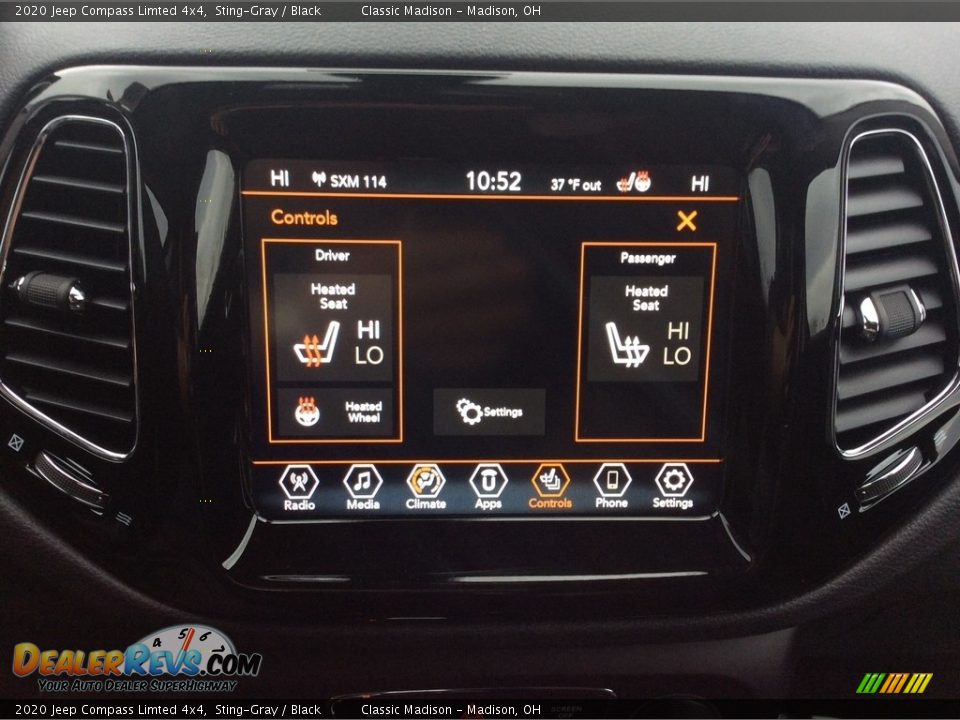 2020 Jeep Compass Limted 4x4 Sting-Gray / Black Photo #14