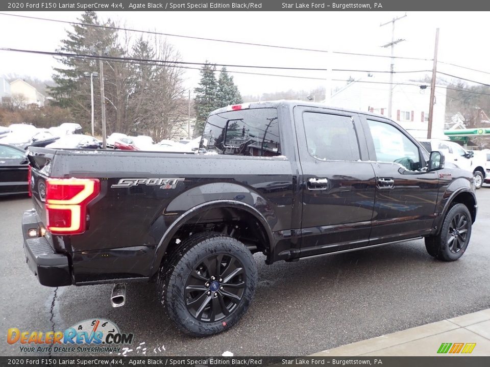 2020 Ford F150 Lariat SuperCrew 4x4 Agate Black / Sport Special Edition Black/Red Photo #5