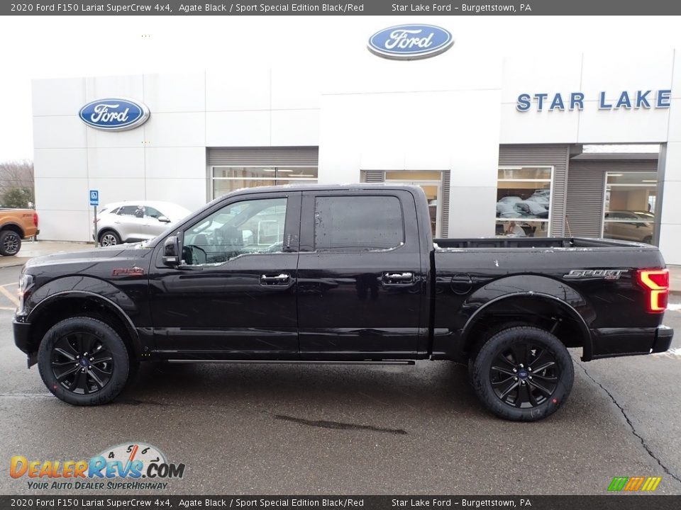 2020 Ford F150 Lariat SuperCrew 4x4 Agate Black / Sport Special Edition Black/Red Photo #8