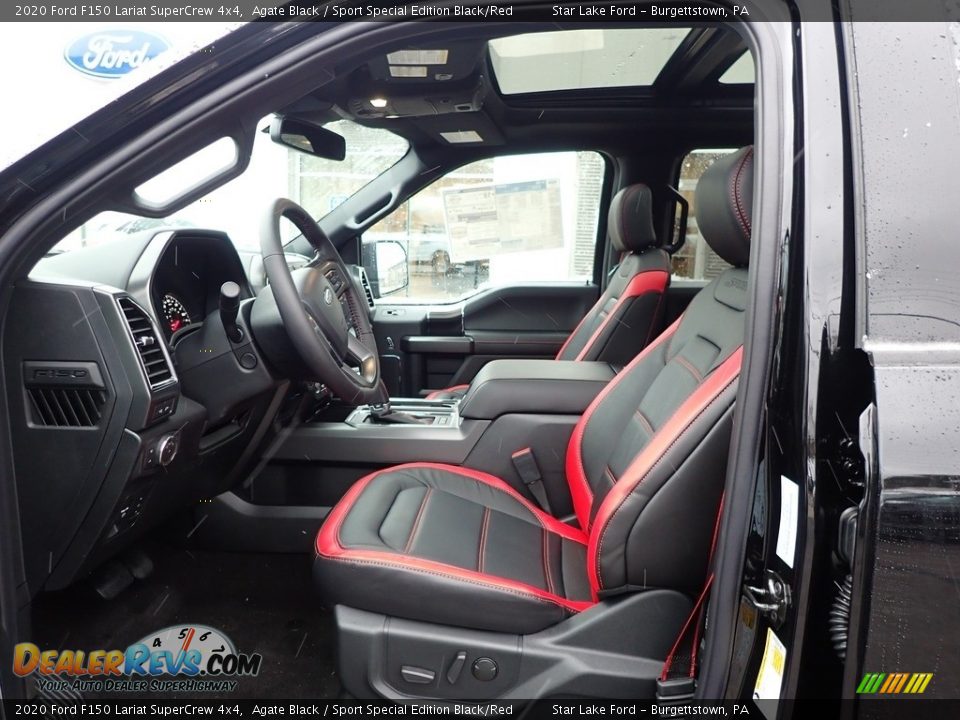 Sport Special Edition Black/Red Interior - 2020 Ford F150 Lariat SuperCrew 4x4 Photo #11