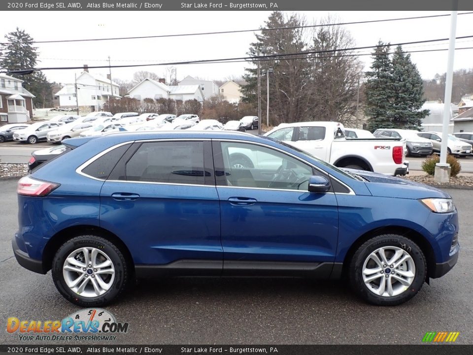 Atlas Blue Metallic 2020 Ford Edge SEL AWD Photo #4