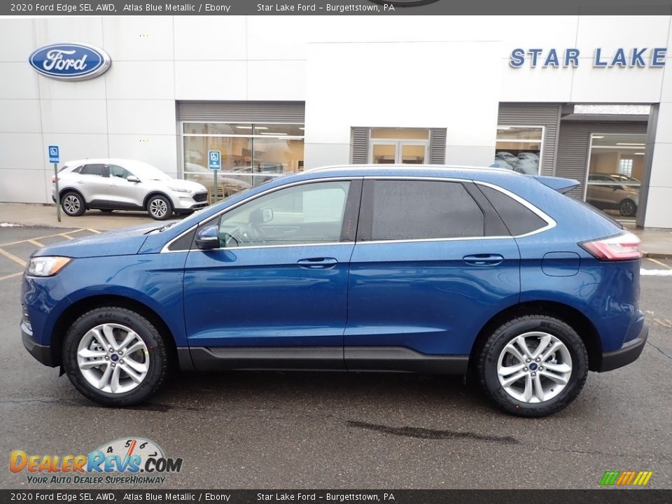 2020 Ford Edge SEL AWD Atlas Blue Metallic / Ebony Photo #9