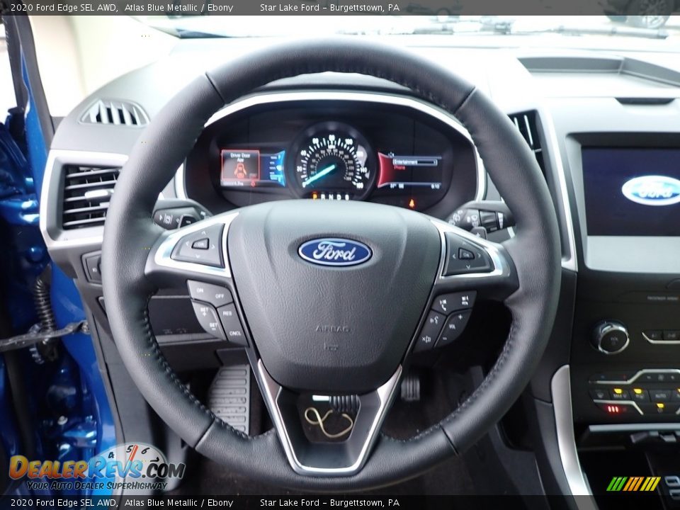 2020 Ford Edge SEL AWD Atlas Blue Metallic / Ebony Photo #16