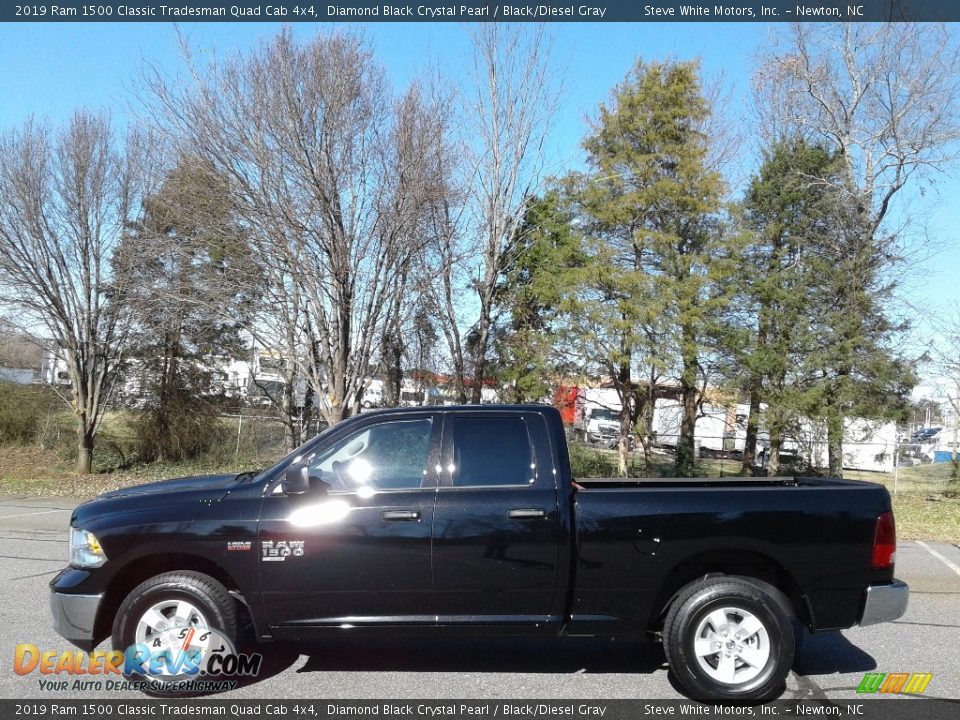 2019 Ram 1500 Classic Tradesman Quad Cab 4x4 Diamond Black Crystal Pearl / Black/Diesel Gray Photo #1