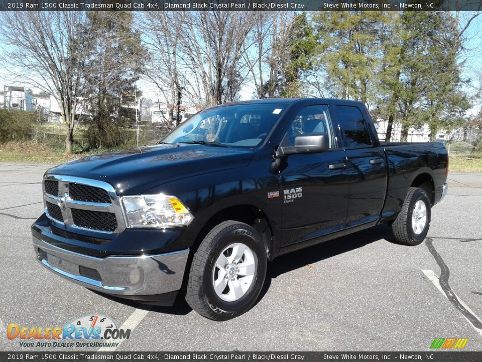 2019 Ram 1500 Classic Tradesman Quad Cab 4x4 Diamond Black Crystal Pearl / Black/Diesel Gray Photo #2