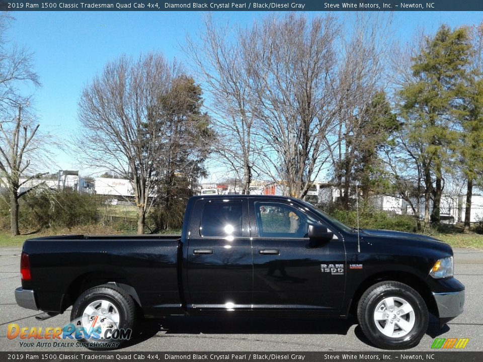 2019 Ram 1500 Classic Tradesman Quad Cab 4x4 Diamond Black Crystal Pearl / Black/Diesel Gray Photo #5