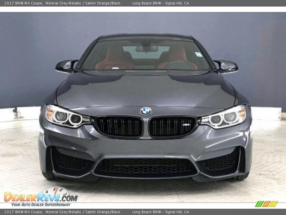 2017 BMW M4 Coupe Mineral Grey Metallic / Sakhir Orange/Black Photo #2