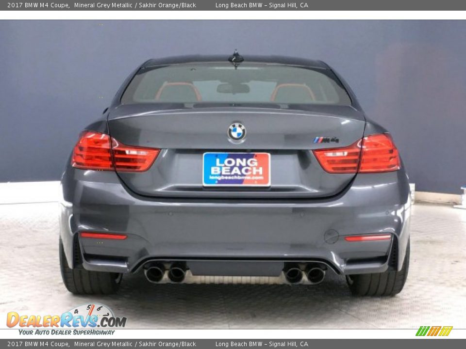 2017 BMW M4 Coupe Mineral Grey Metallic / Sakhir Orange/Black Photo #3