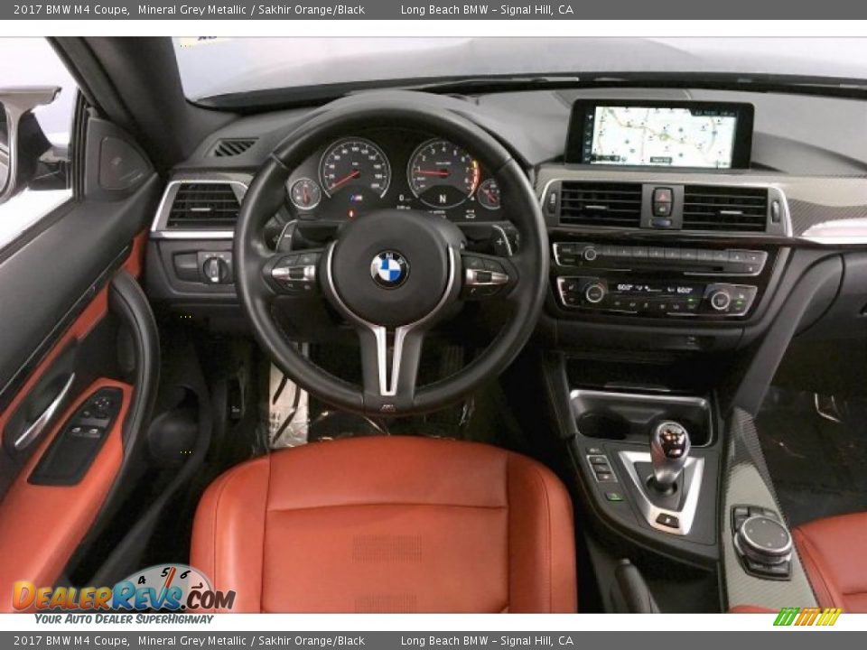 2017 BMW M4 Coupe Mineral Grey Metallic / Sakhir Orange/Black Photo #4