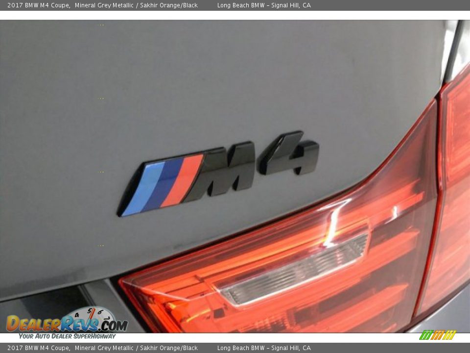 2017 BMW M4 Coupe Mineral Grey Metallic / Sakhir Orange/Black Photo #7