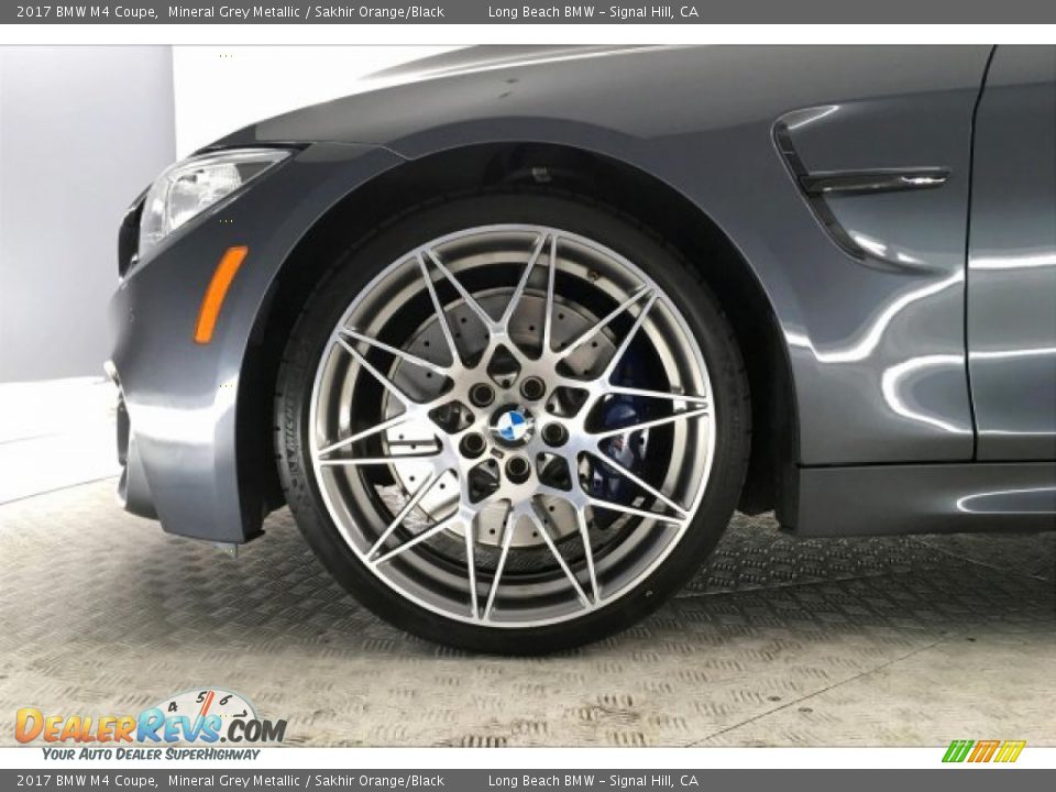 2017 BMW M4 Coupe Mineral Grey Metallic / Sakhir Orange/Black Photo #8