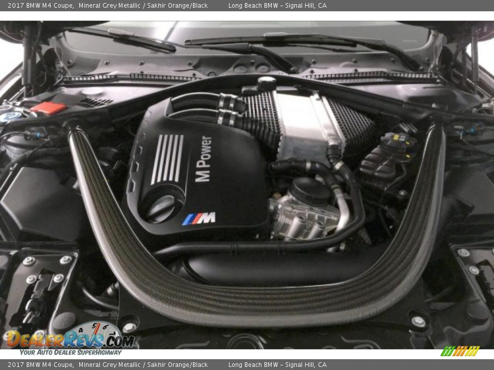 2017 BMW M4 Coupe Mineral Grey Metallic / Sakhir Orange/Black Photo #9