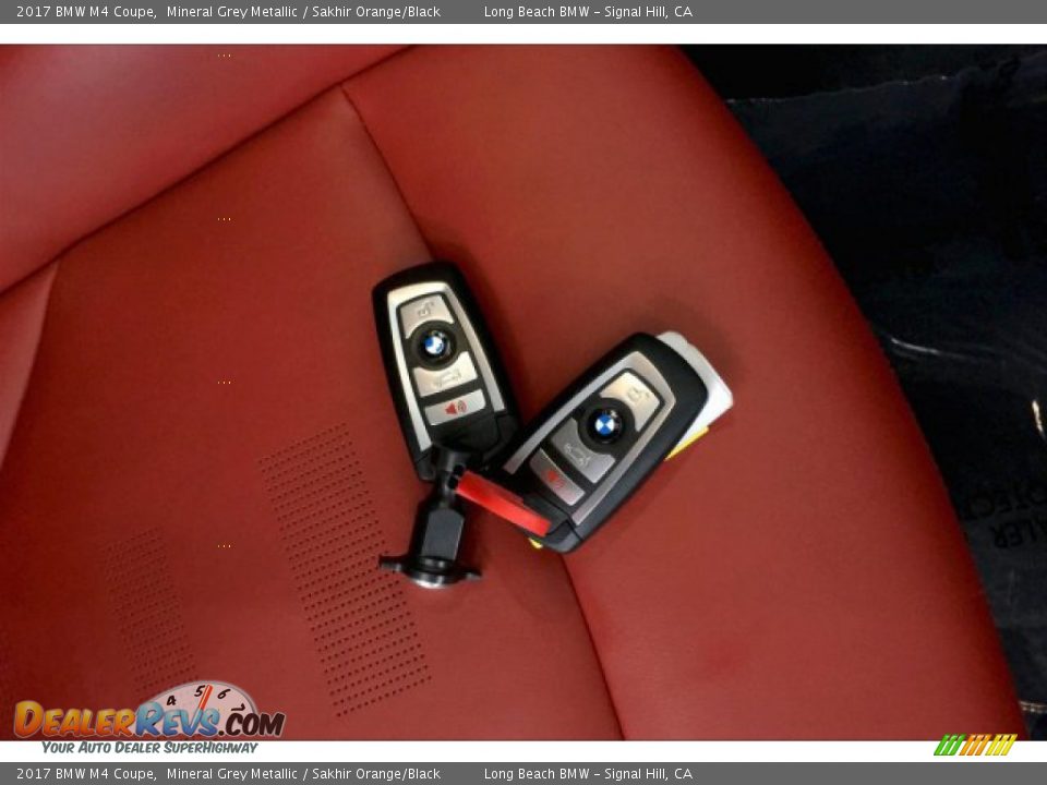 2017 BMW M4 Coupe Mineral Grey Metallic / Sakhir Orange/Black Photo #11