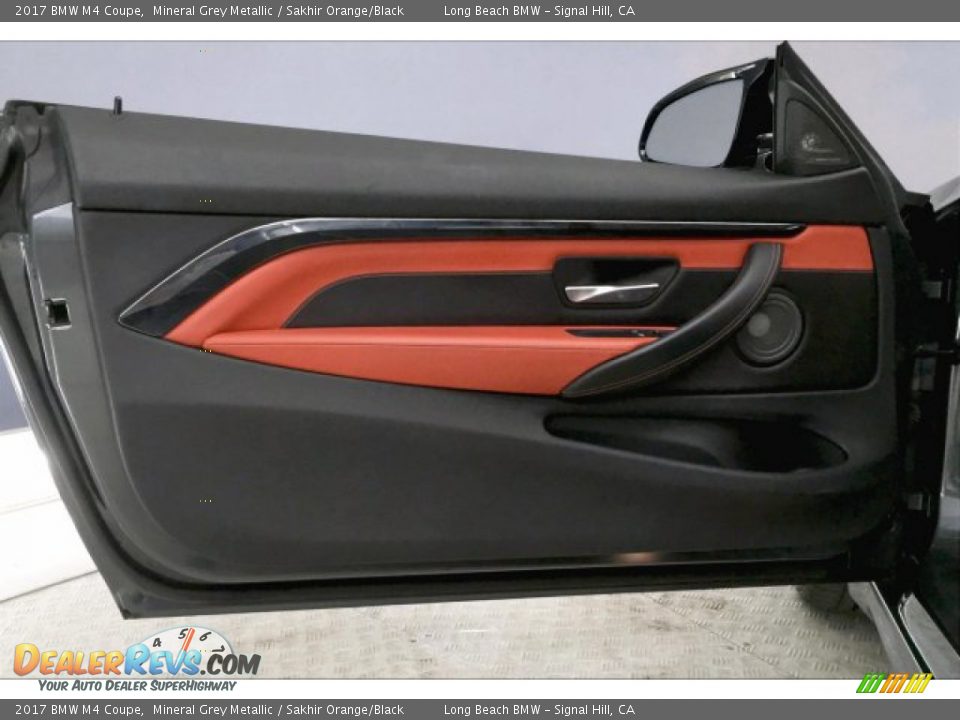 2017 BMW M4 Coupe Mineral Grey Metallic / Sakhir Orange/Black Photo #21