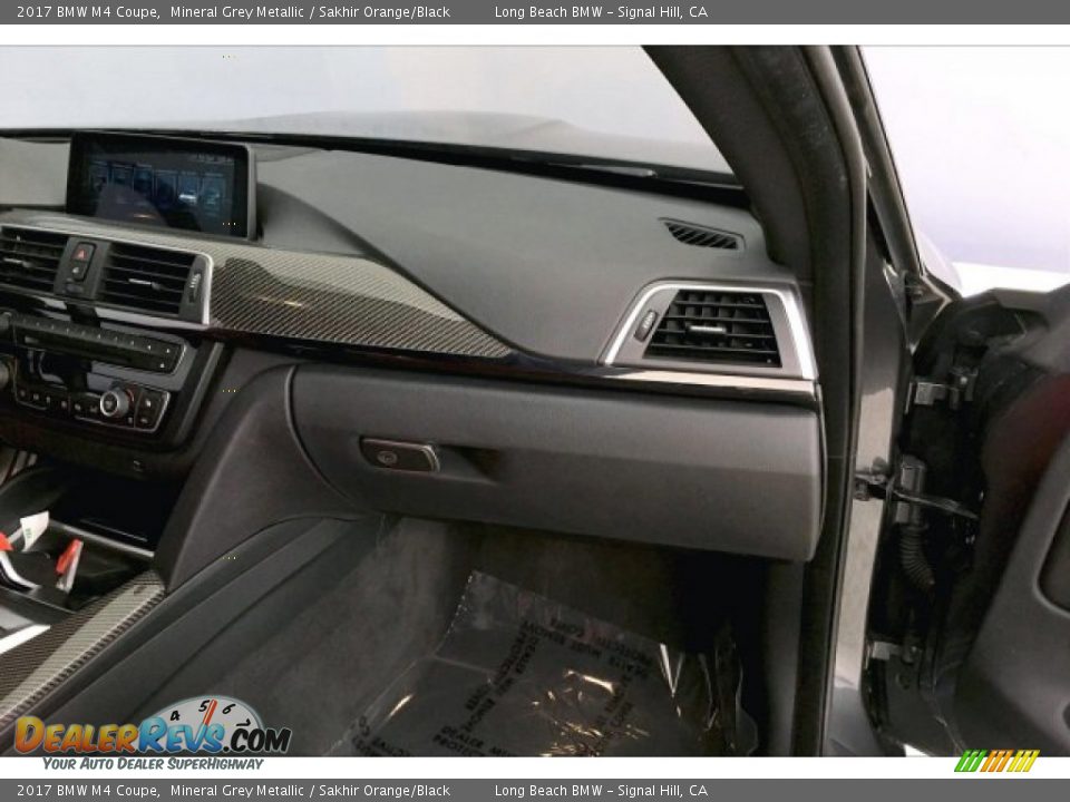 2017 BMW M4 Coupe Mineral Grey Metallic / Sakhir Orange/Black Photo #24