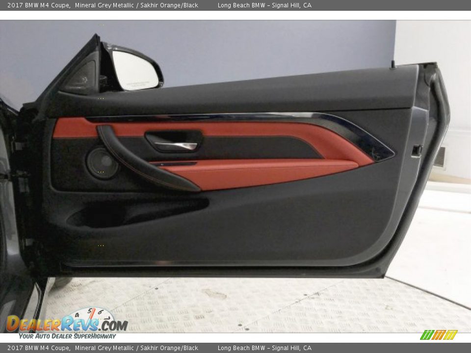 2017 BMW M4 Coupe Mineral Grey Metallic / Sakhir Orange/Black Photo #25