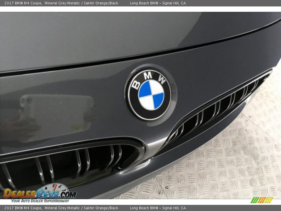 2017 BMW M4 Coupe Mineral Grey Metallic / Sakhir Orange/Black Photo #28