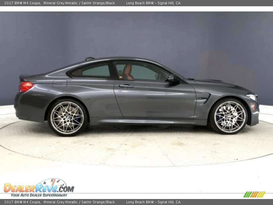 2017 BMW M4 Coupe Mineral Grey Metallic / Sakhir Orange/Black Photo #30