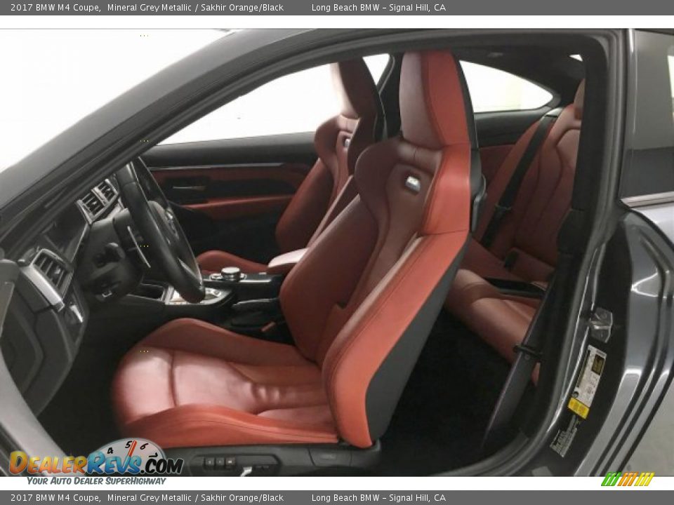 2017 BMW M4 Coupe Mineral Grey Metallic / Sakhir Orange/Black Photo #31