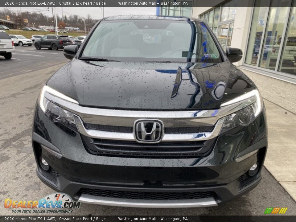 2020 Honda Pilot EX-L AWD Crystal Black Pearl / Beige Photo #3
