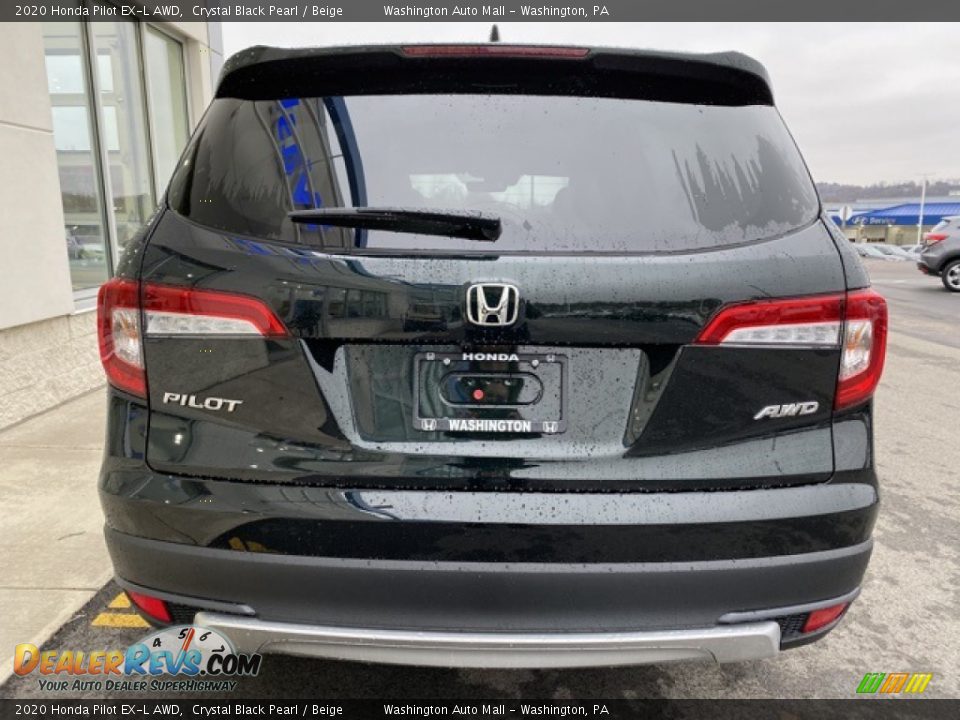 2020 Honda Pilot EX-L AWD Crystal Black Pearl / Beige Photo #6