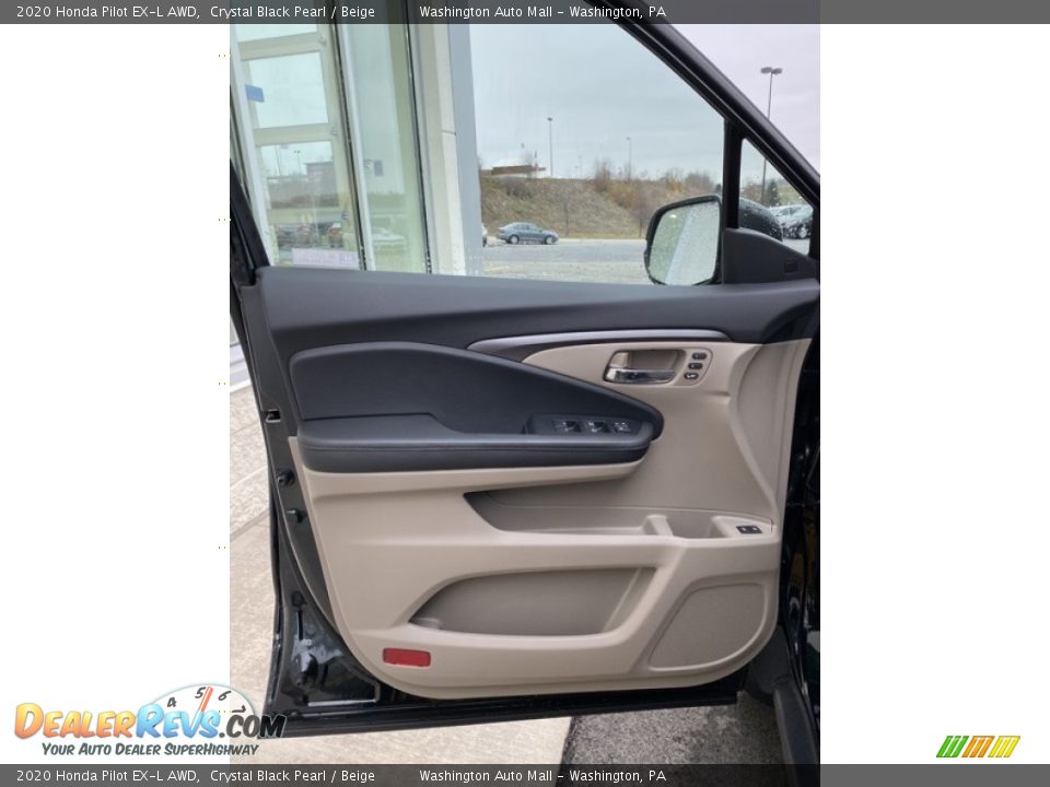 2020 Honda Pilot EX-L AWD Crystal Black Pearl / Beige Photo #10