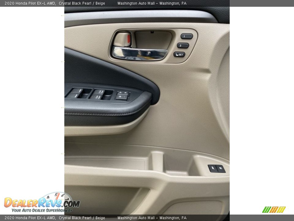 2020 Honda Pilot EX-L AWD Crystal Black Pearl / Beige Photo #11