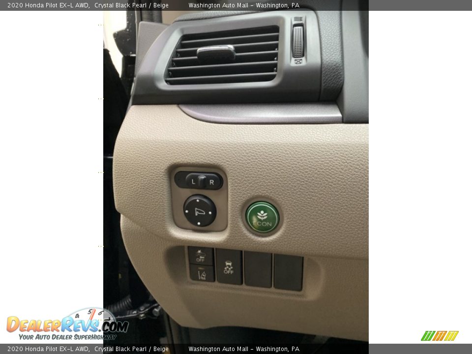 2020 Honda Pilot EX-L AWD Crystal Black Pearl / Beige Photo #12