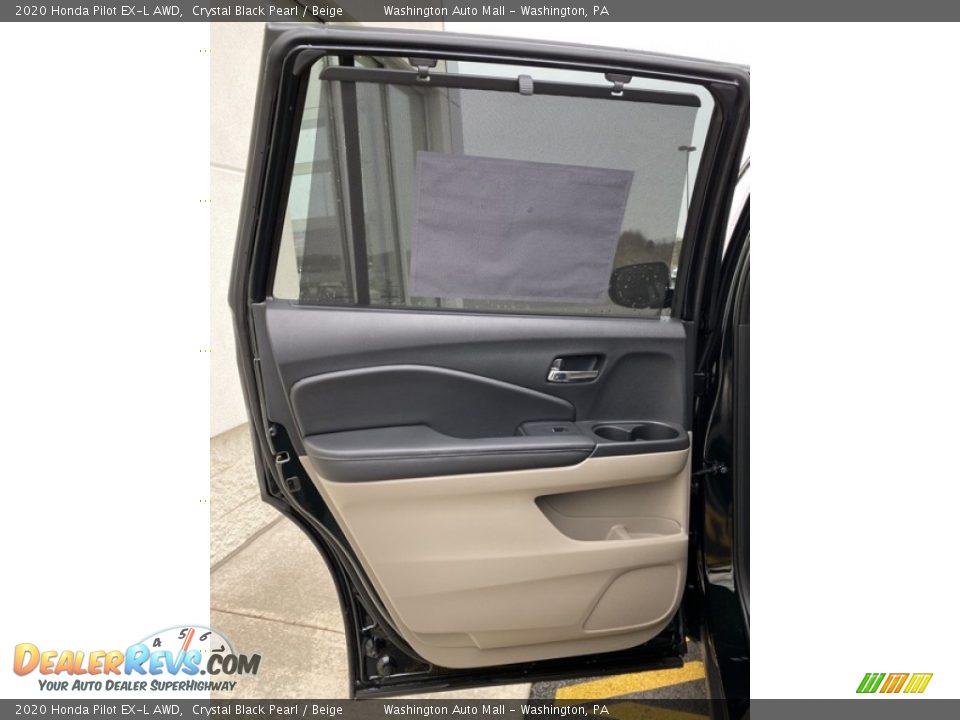2020 Honda Pilot EX-L AWD Crystal Black Pearl / Beige Photo #16