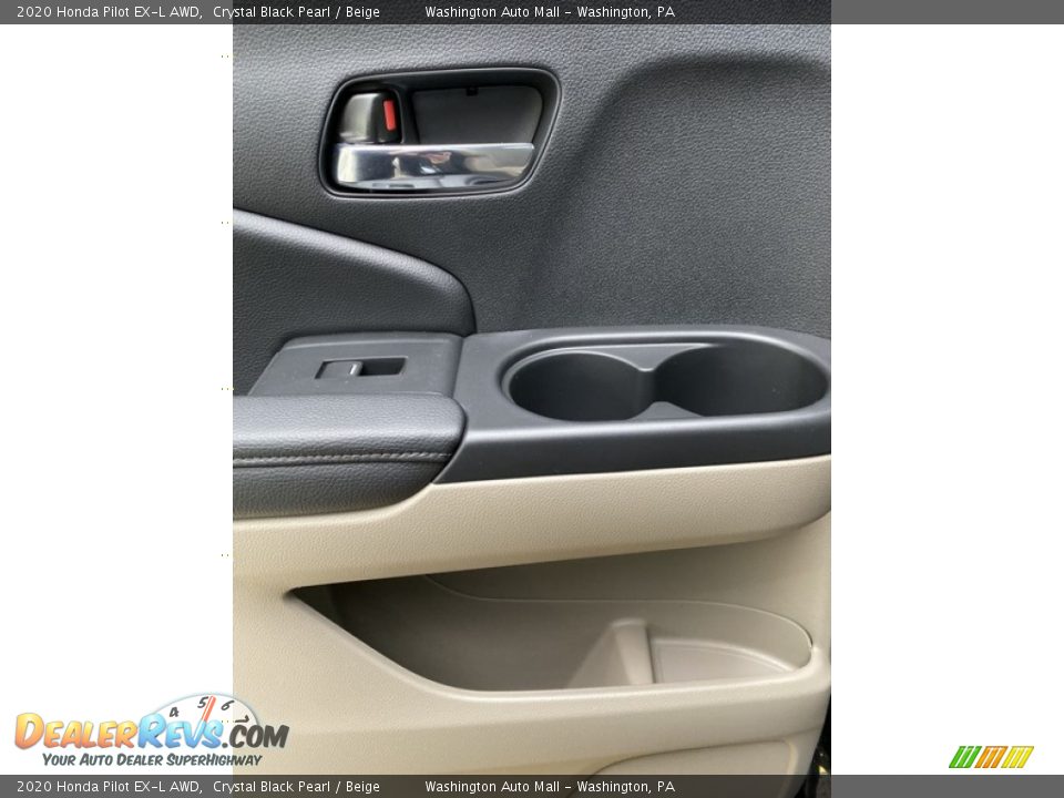 2020 Honda Pilot EX-L AWD Crystal Black Pearl / Beige Photo #17