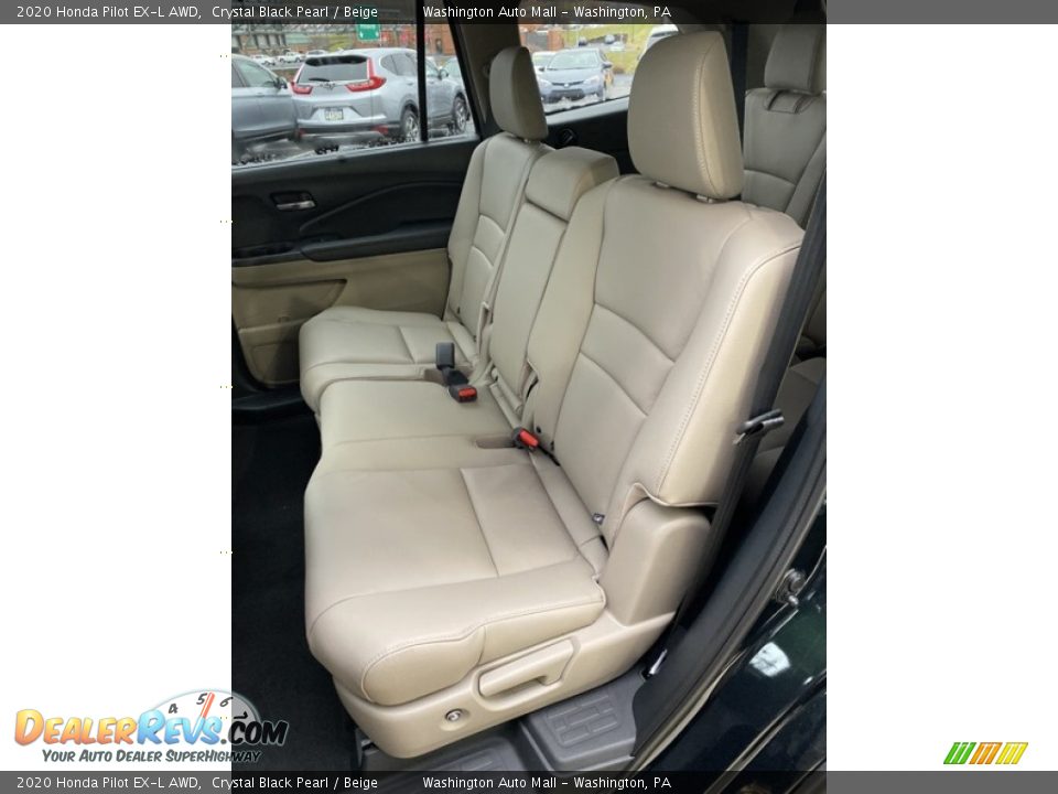 2020 Honda Pilot EX-L AWD Crystal Black Pearl / Beige Photo #18
