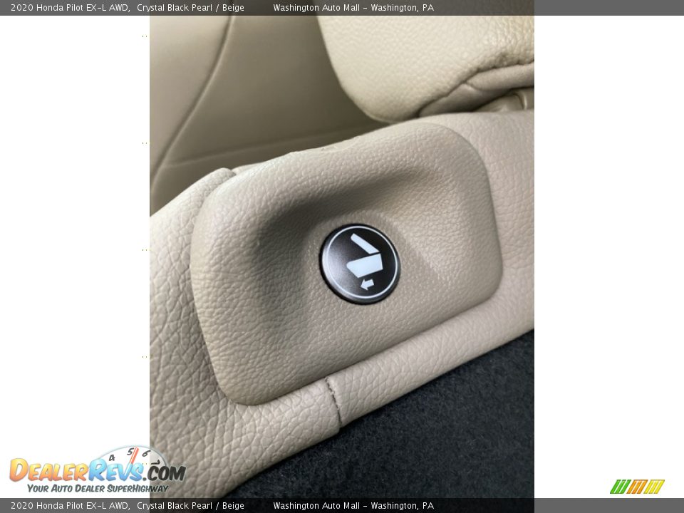 2020 Honda Pilot EX-L AWD Crystal Black Pearl / Beige Photo #20