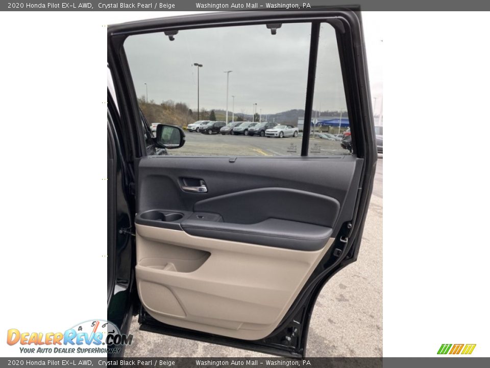 2020 Honda Pilot EX-L AWD Crystal Black Pearl / Beige Photo #26