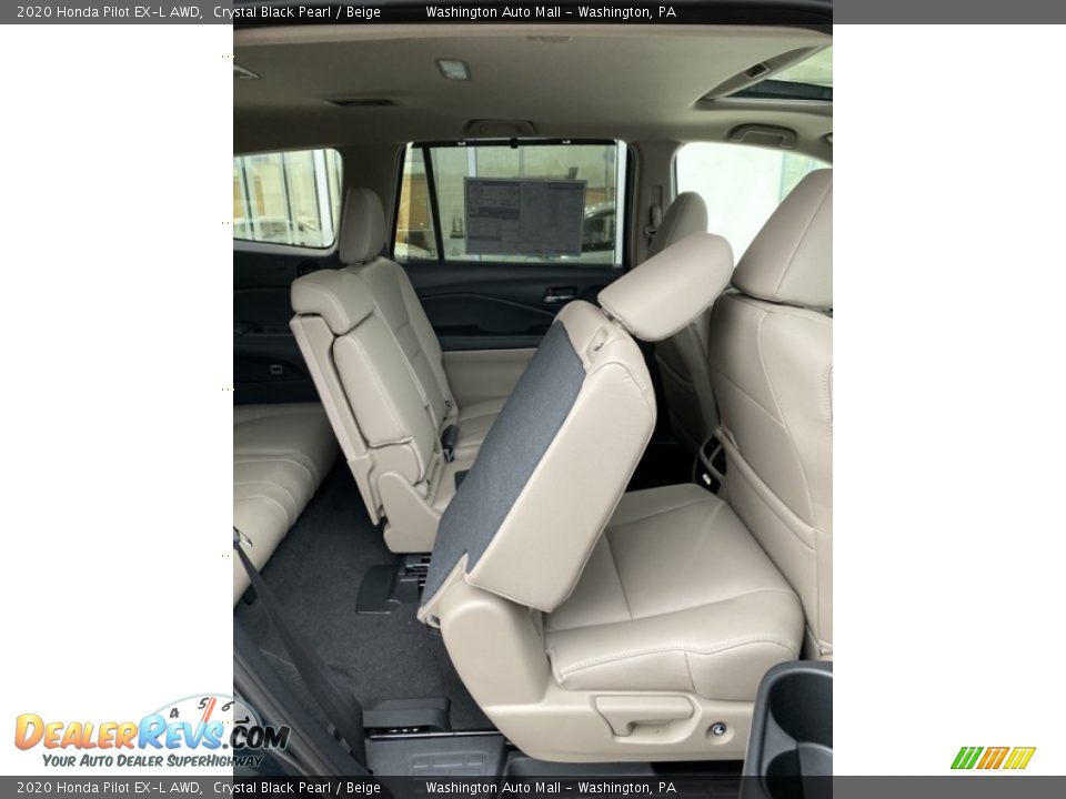 2020 Honda Pilot EX-L AWD Crystal Black Pearl / Beige Photo #28